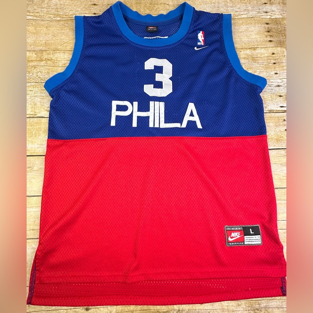 Nike Blue and Red Phila Jersey